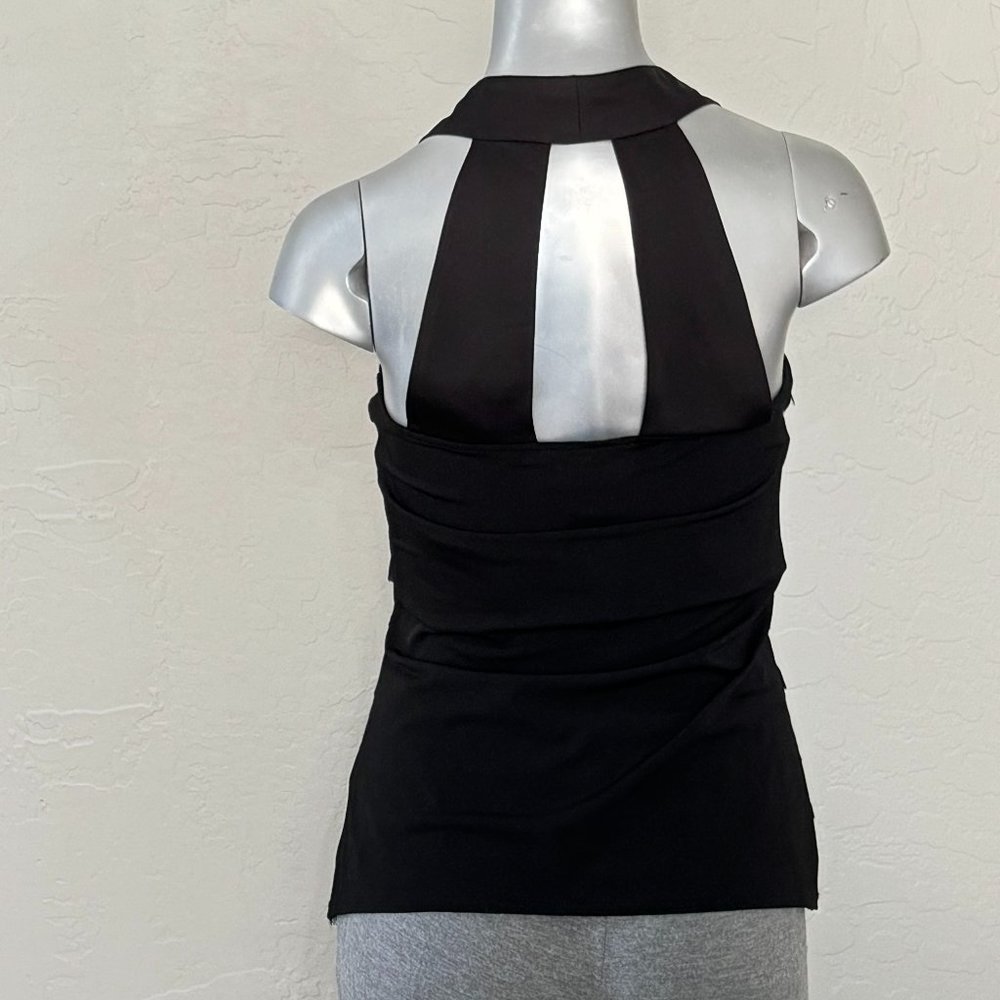 WHBM Black Tiered Halter Top - Picture 4 of 11